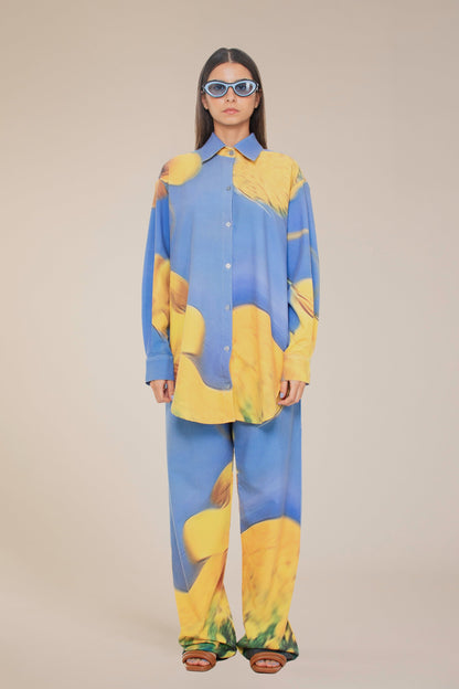 Yellow Flowers Straight Leg Pants