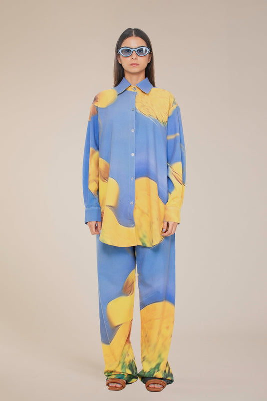 Yellow Flowers Straight Leg Pants