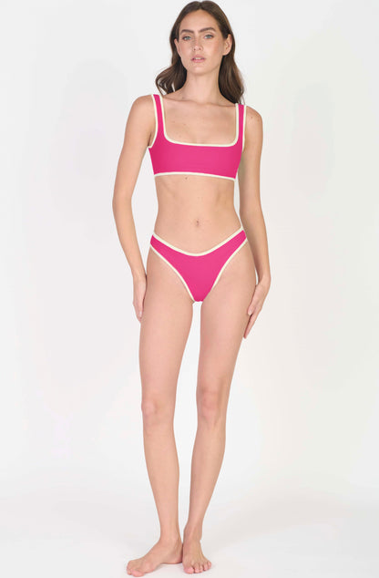 Fuchsia Skyline Party Bikini Top