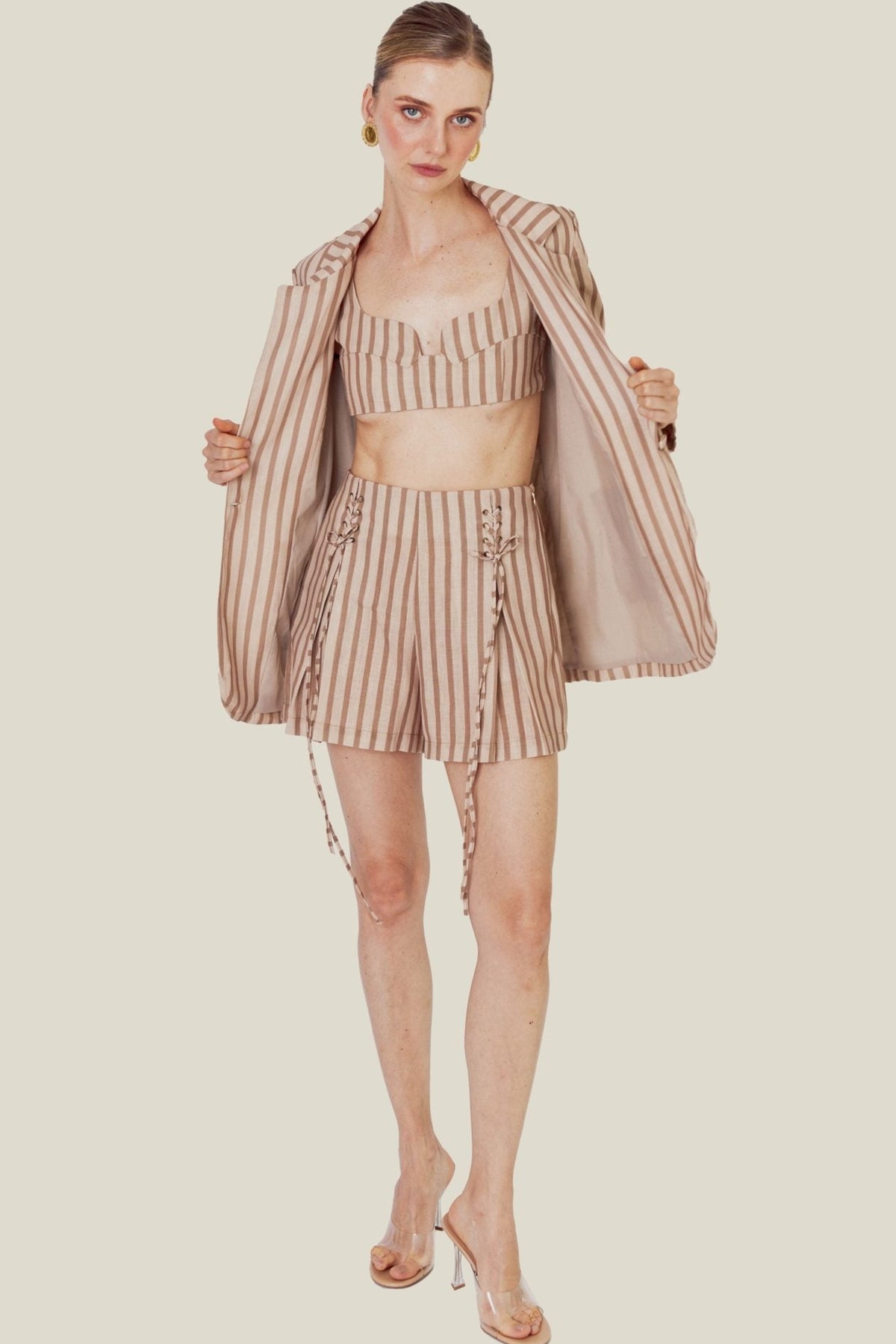 Oakwood Striped Linen Blazer