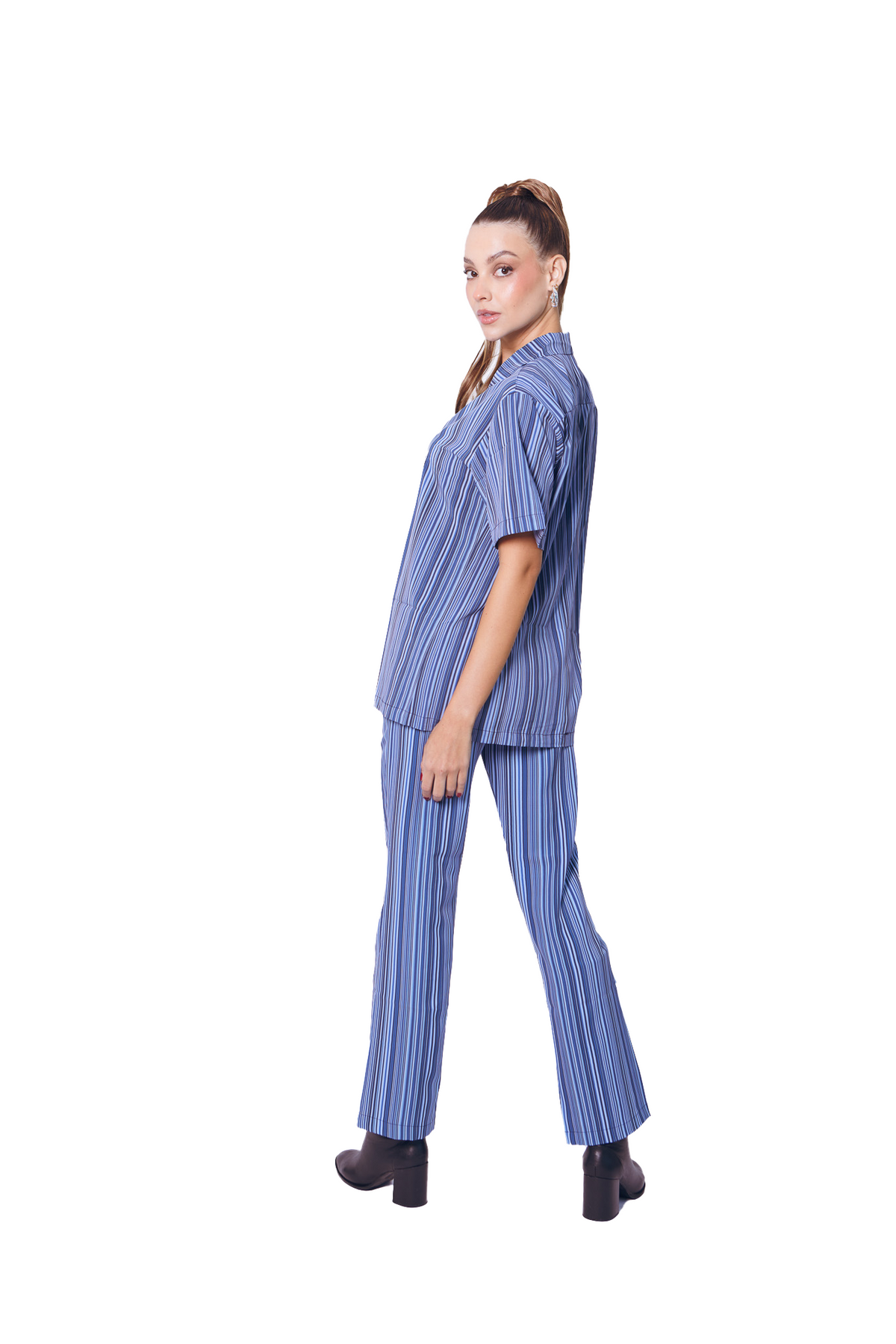 Howdy Pants in Blue Stripes