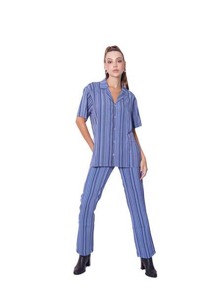 Howdy Pants in Blue Stripes
