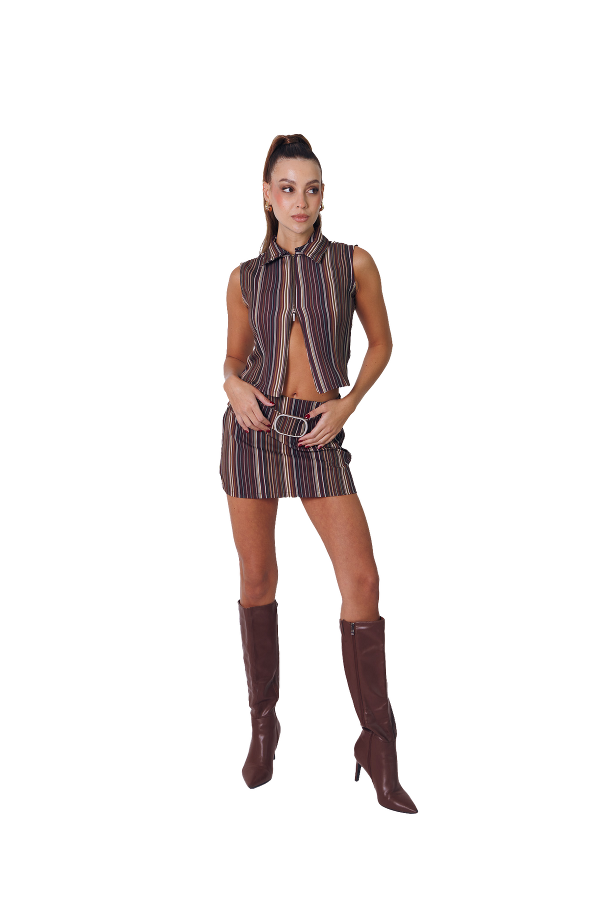 Zip Top in Crimson Rush