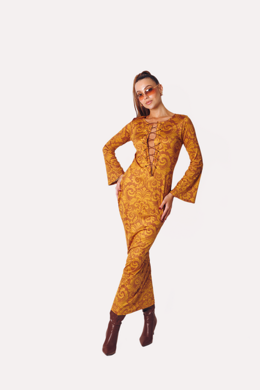 Golden Spice Long Dress
