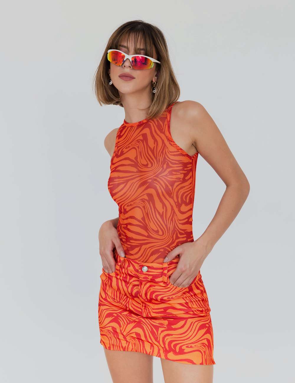 Funk That Tantktop Orange Swirl