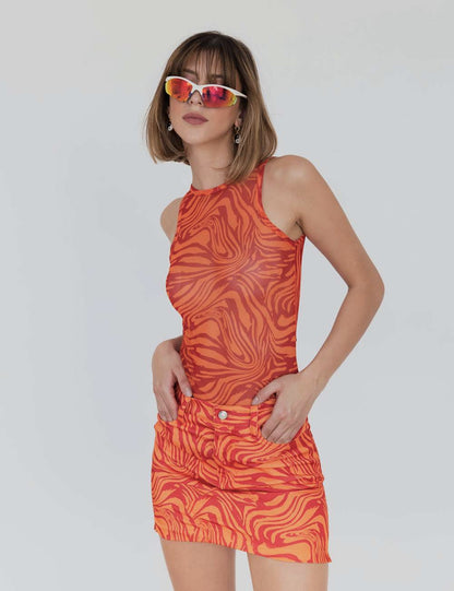 Funk That Tantktop Orange Swirl
