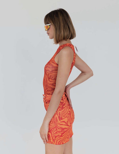 Funk That Tantktop Orange Swirl