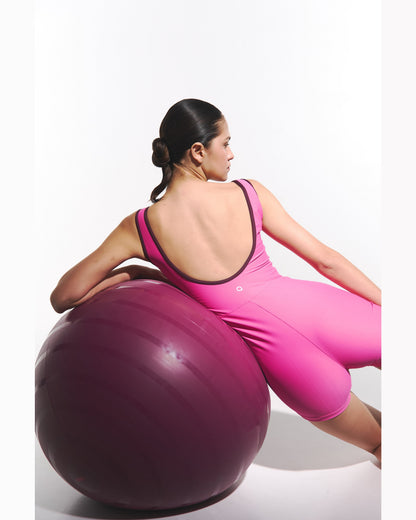 Fuschia Drift Romper - High intensity