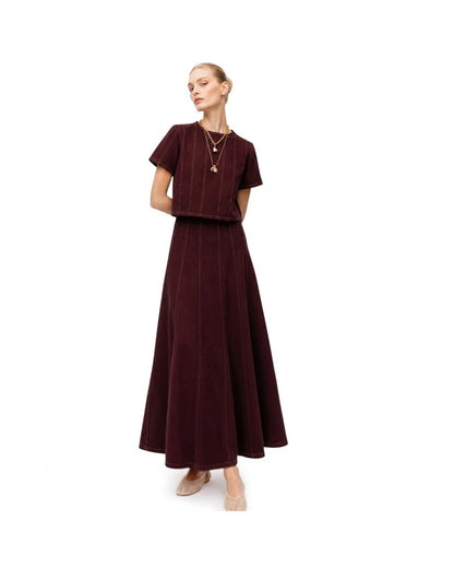 Gema Wine Skirt