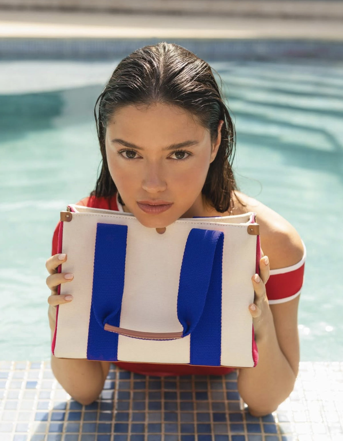 Cartera Riviera Marianne - Azul y Blanco