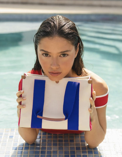 Cartera Riviera Marianne - Azul y Blanco