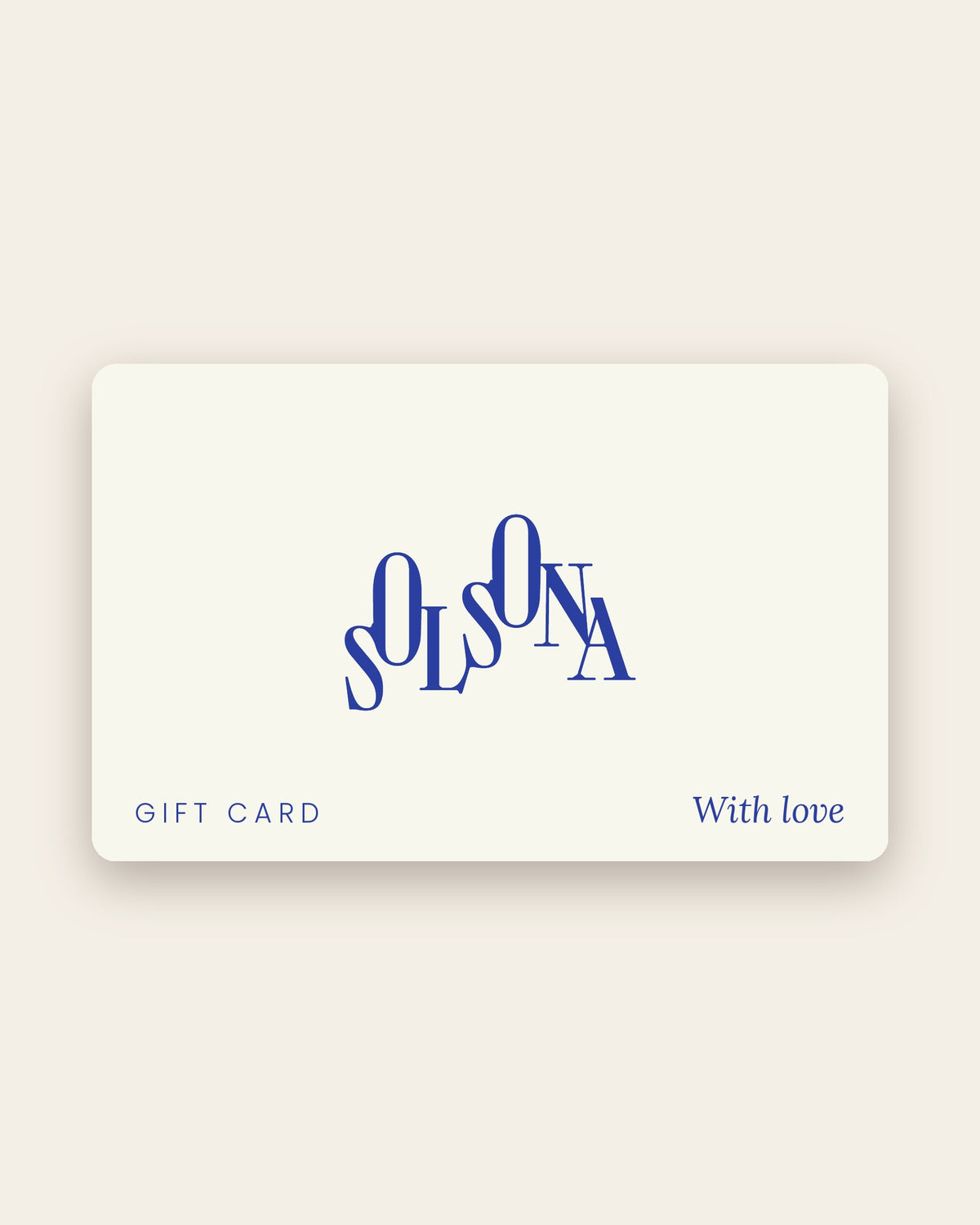 Gift Card Solsona - With love