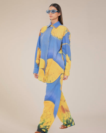 Yellow Flowers Straight Leg Pants