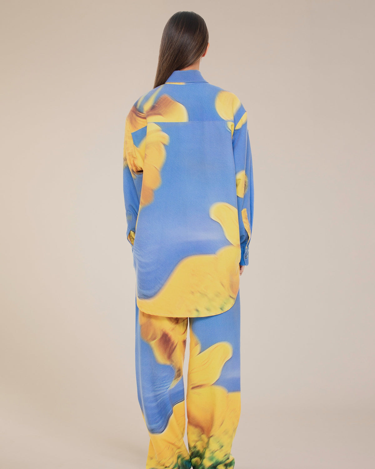 Yellow Flowers Straight Leg Pants