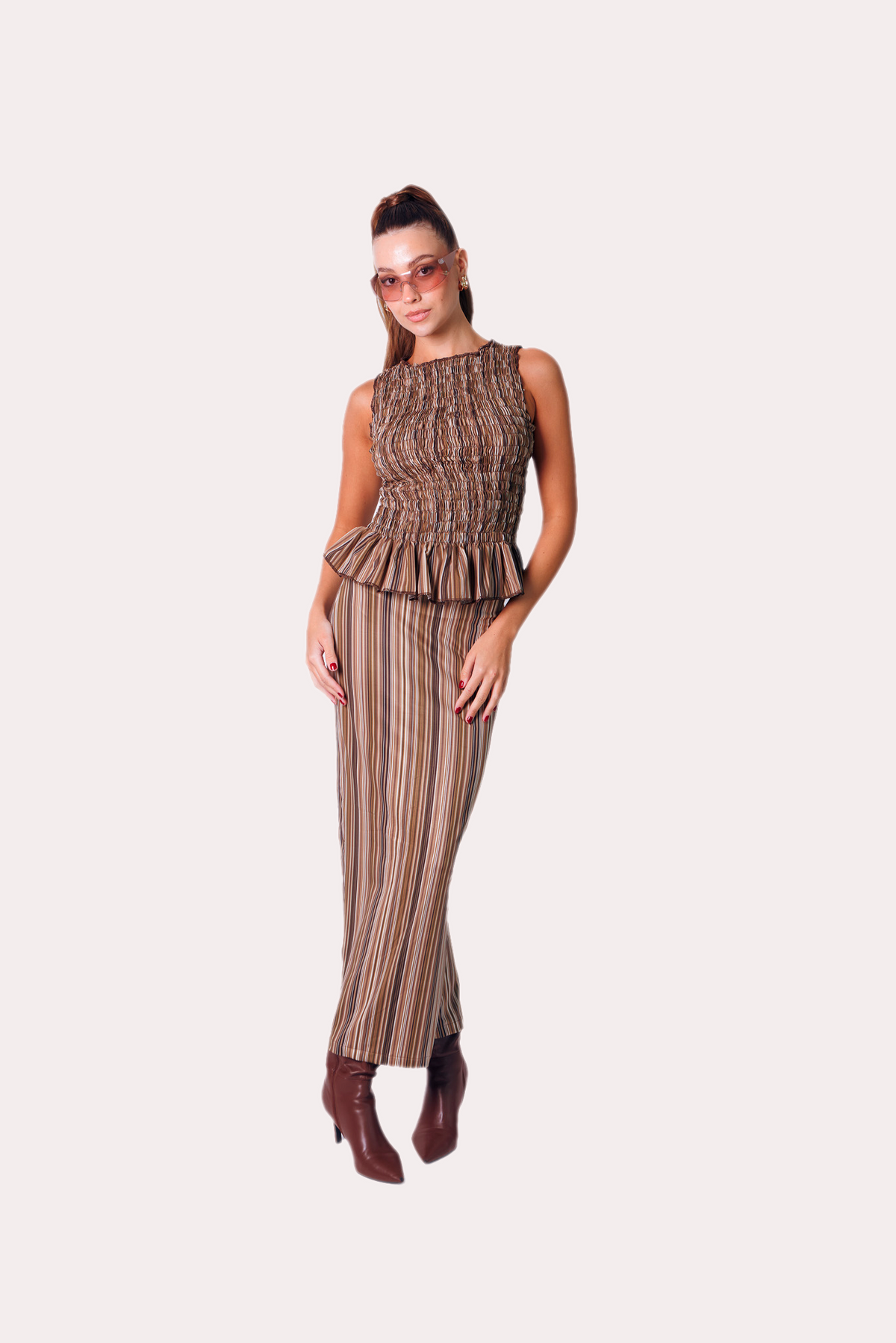 Long Skirt in Dessert Burn