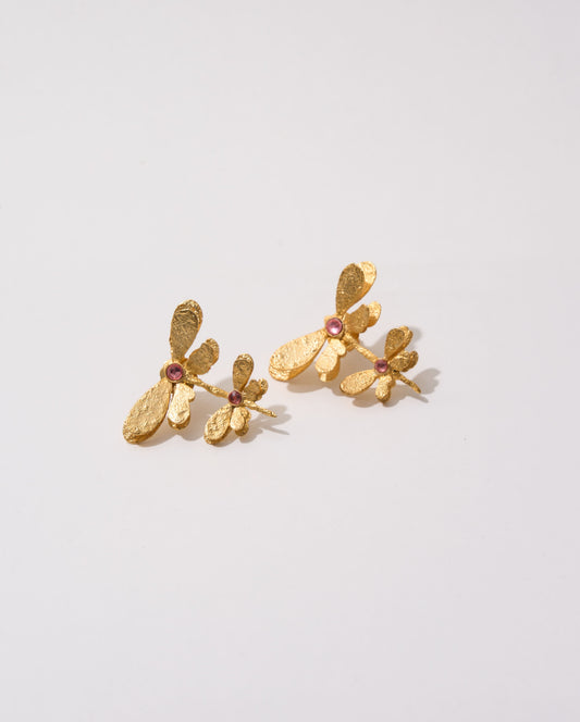 Aretes Libelula Doble