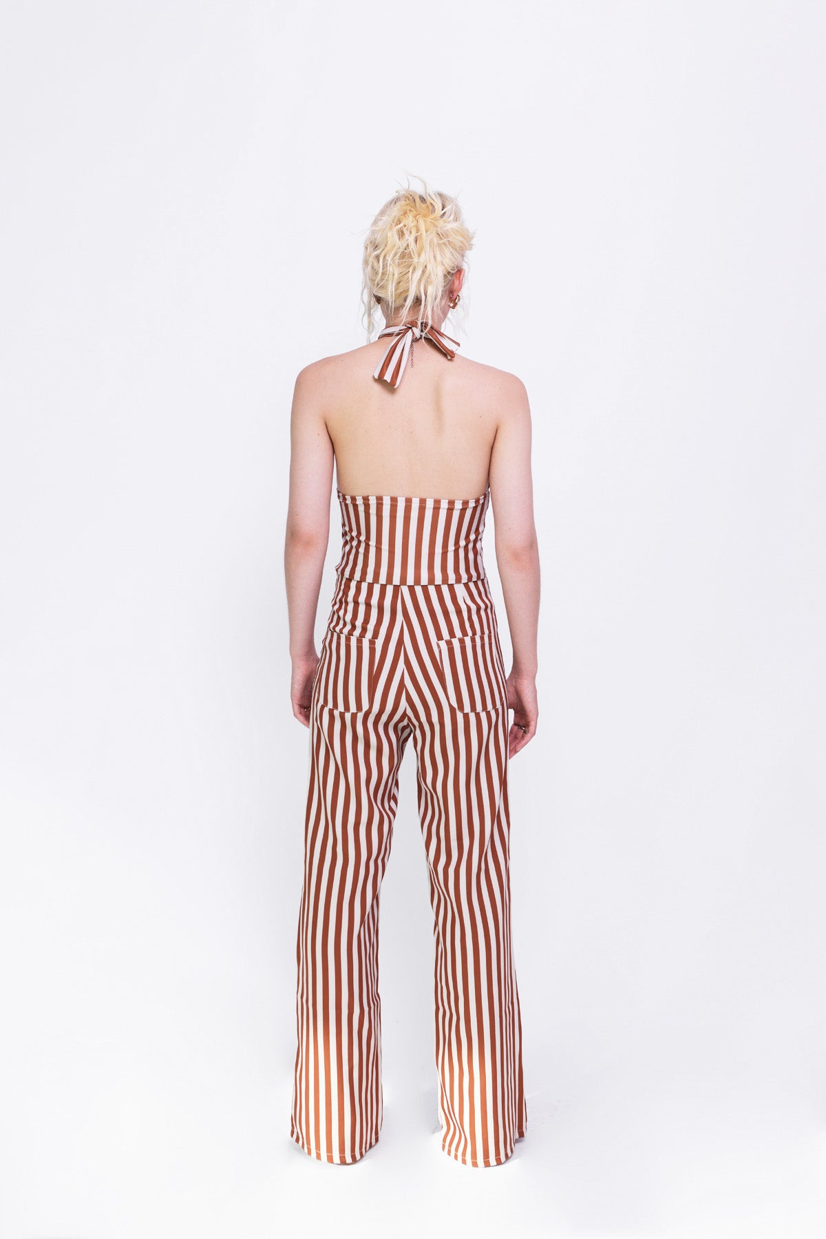 Halter Top in Rusty Stripes