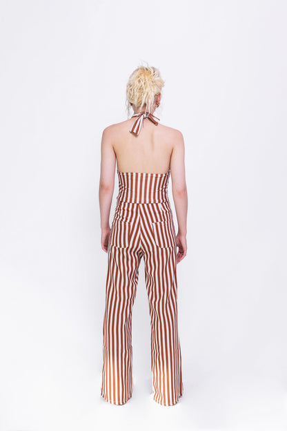 Halter Top in Rusty Stripes