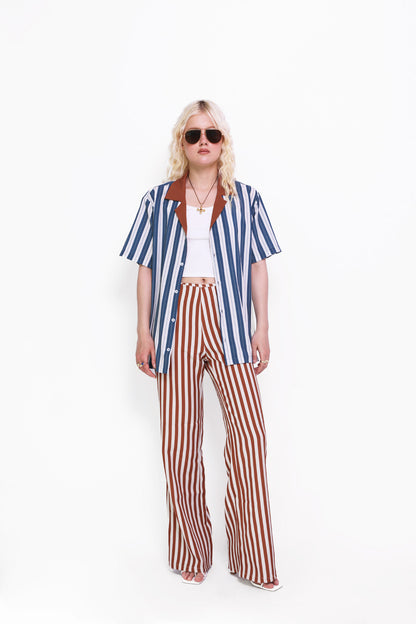 CAMP  SHIRT  IN  MIDNIGHT  STRIPES
