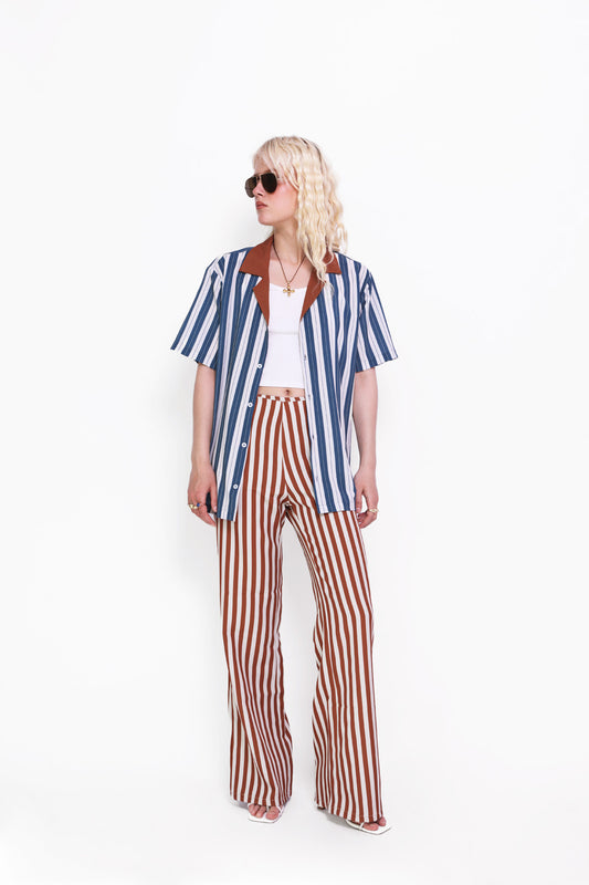 CAMP  SHIRT  IN  MIDNIGHT  STRIPES
