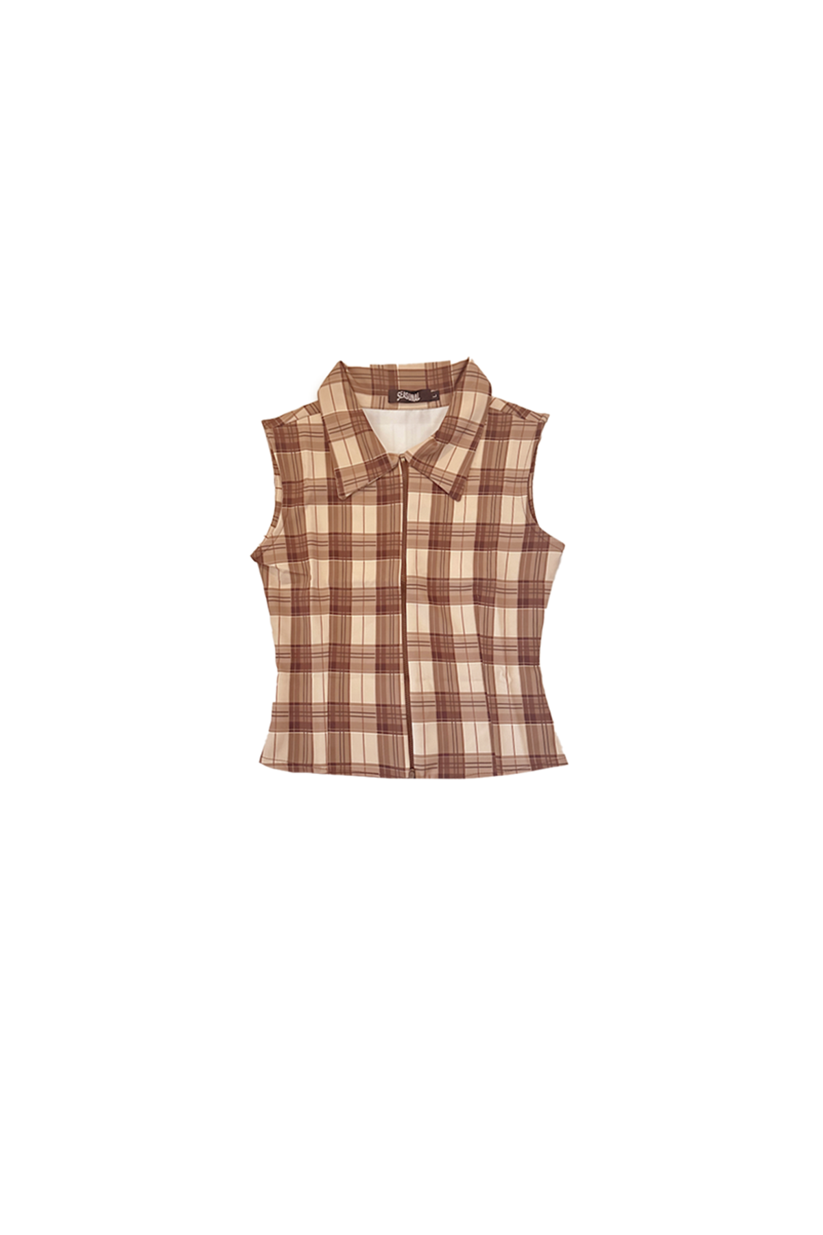 Zip Top in 90s Plaid